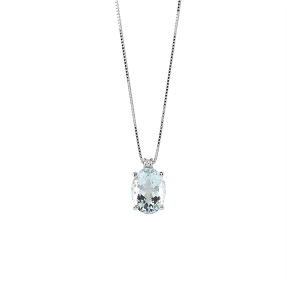 Collar Bliss Mujer Bl stephanie in Oro blanco Acquamarina 0.07 Ct 20114459 - 20114459